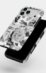 iPhone 17 Pro Max Tough Case – Black & White Bloom - View 4