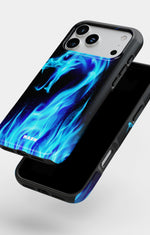 iPhone 17 Pro Max Tough Case – Blue Flames Dragon - View 4