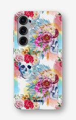 Samsung Galaxy S25 Tough Case – Flowered Skulls - View 1