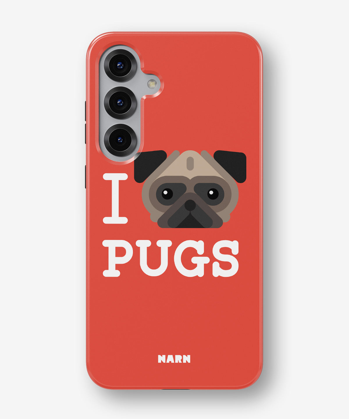 Samsung Galaxy S25 Tough Case – I Love Pugs - View 1
