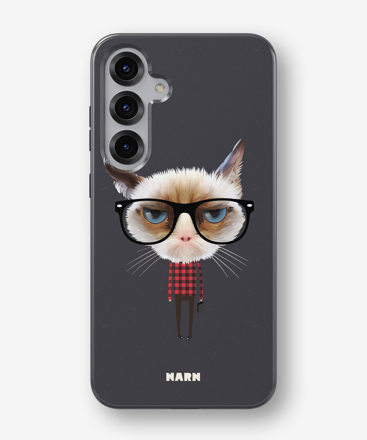 Samsung Galaxy S25 Tough Case – Hipster Cat - View 1