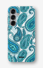 Samsung Galaxy S25 Tough Case – Turquoise Paisley - View 1