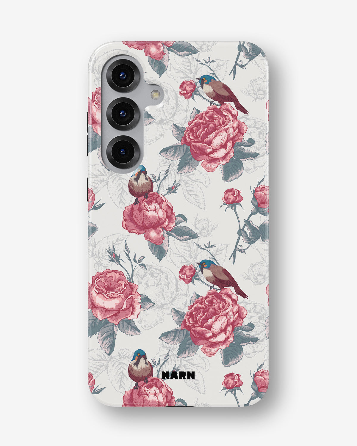 Samsung Galaxy S25 Tough Case – Birds Among Roses - View 1