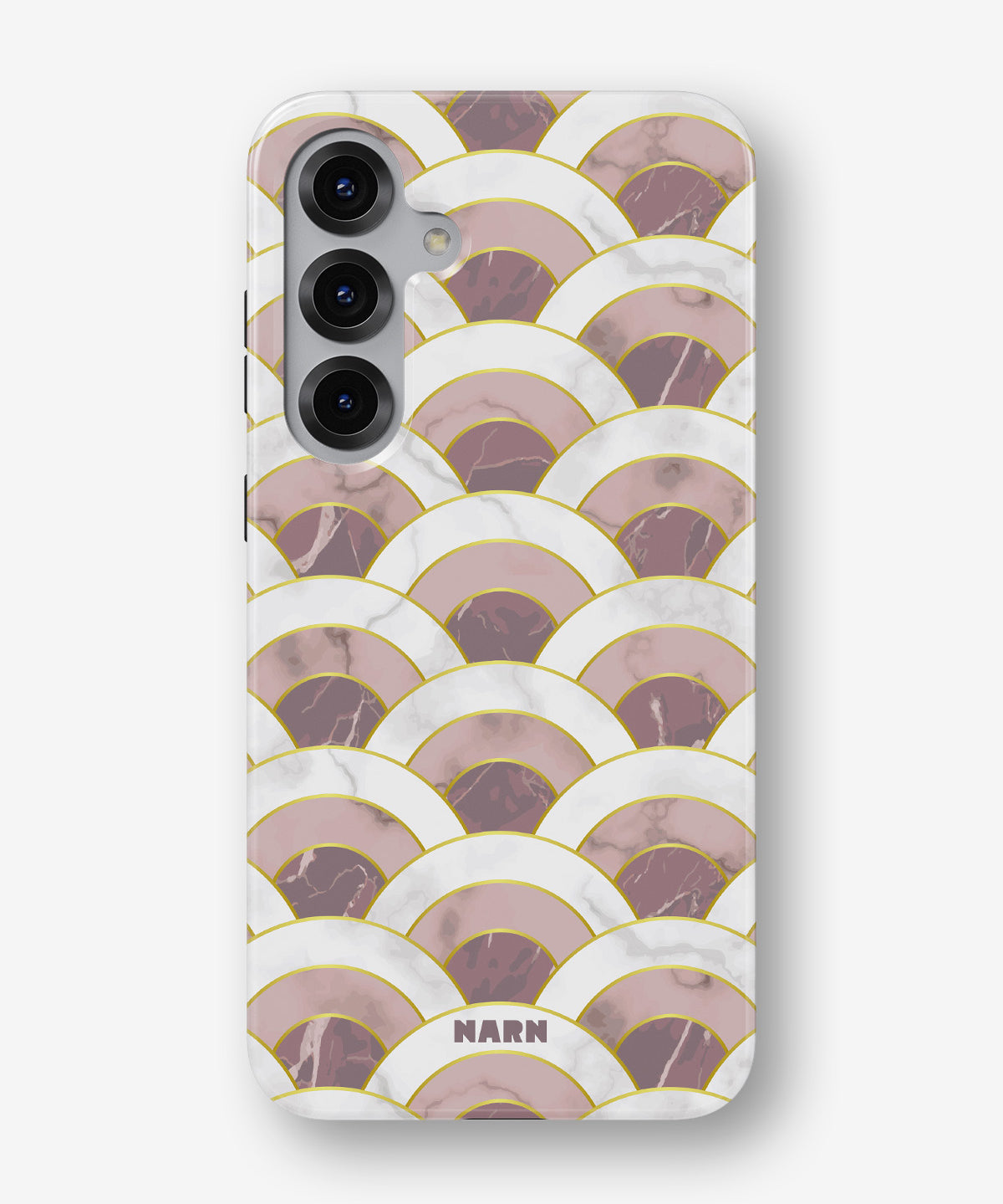 Samsung Galaxy S25 Tough Case – Pink Marble Waves - View 1
