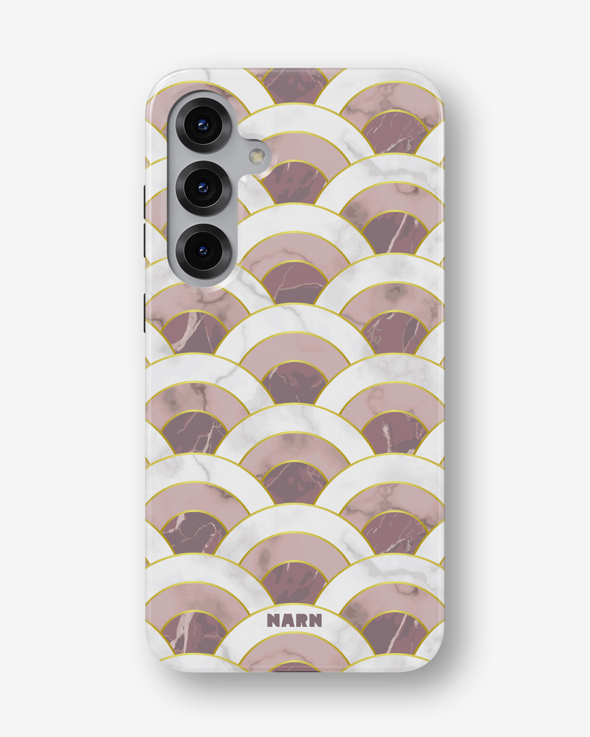 Samsung Galaxy S25 Tough Case – Pink Marble Waves - View 1