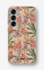 Samsung Galaxy S25 Tough Case – Flamingos & Flowers - View 1