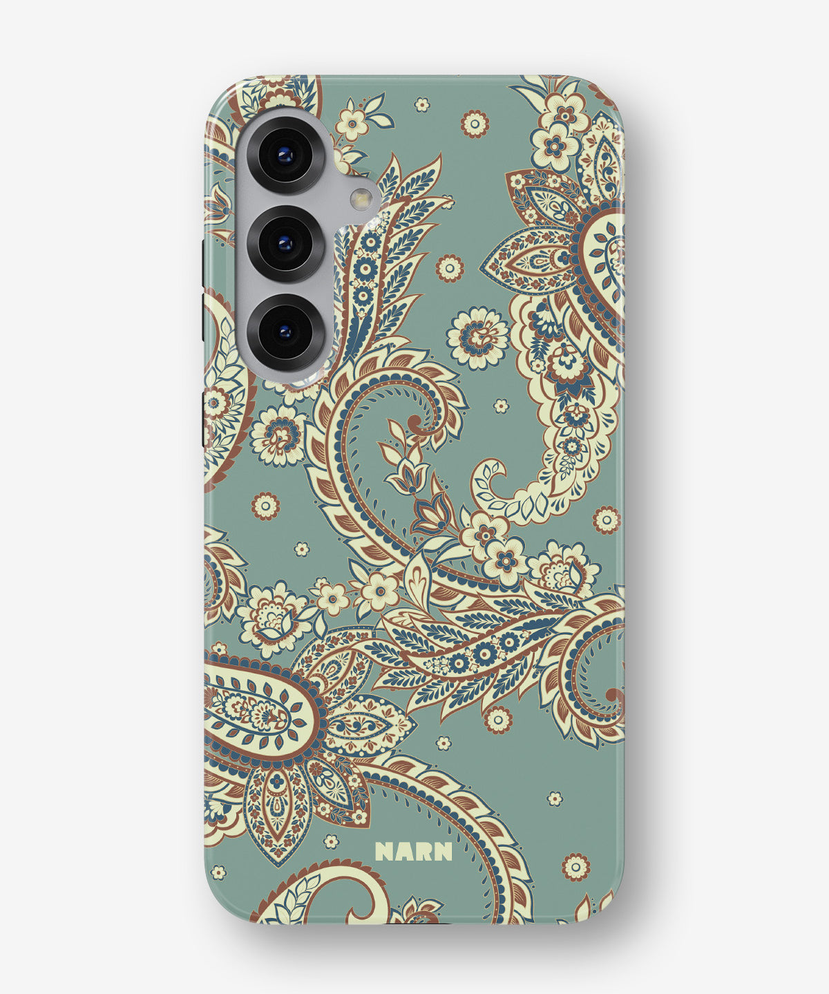 Samsung Galaxy S25 Tough Case – Paisley Green - View 1