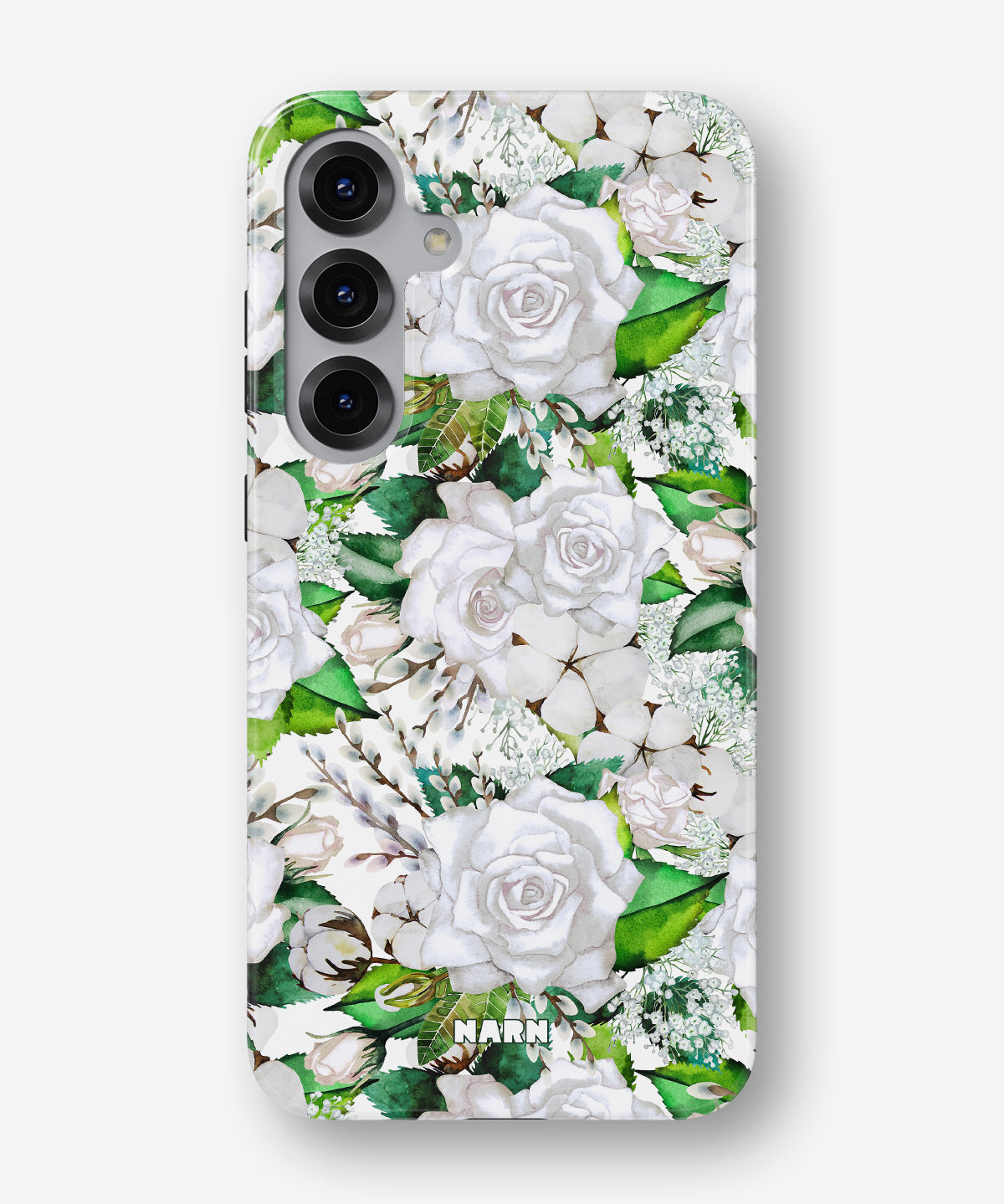 Samsung Galaxy S25 Tough Case – White Bloom - View 1