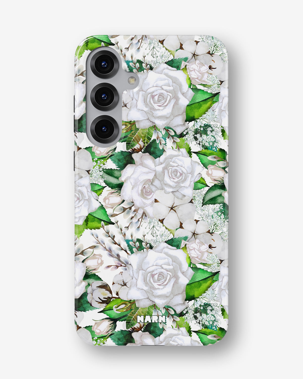 Samsung Galaxy S25 Tough Case – White Bloom - View 1