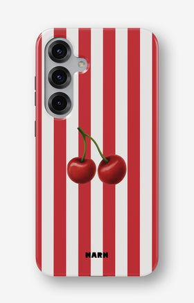 Samsung Galaxy S25 Tough Case – Cherry Stripes - View 1