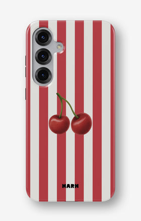 Samsung Galaxy S25 Tough Case – Cherry Stripes - View 1