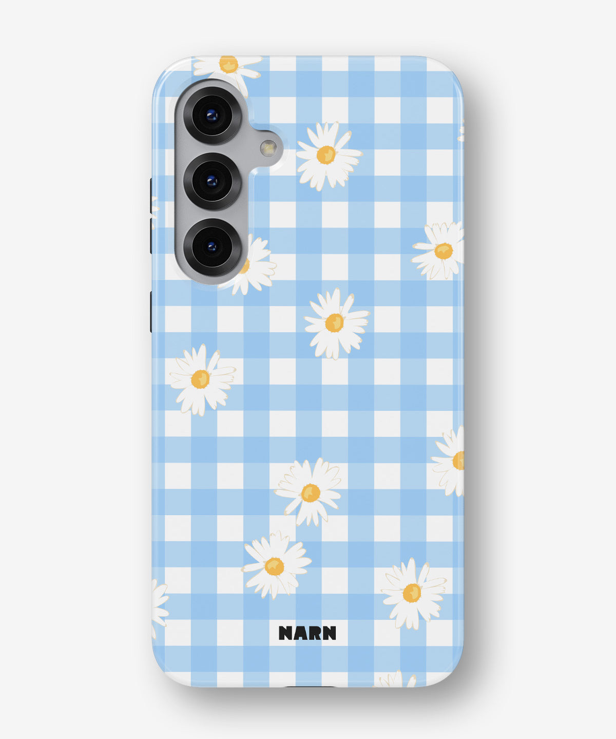 Samsung Galaxy S25 Tough Case – Blue Daisies - View 1