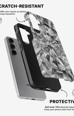 Samsung Galaxy S25 Tough Case – Grey Crystals - View 2