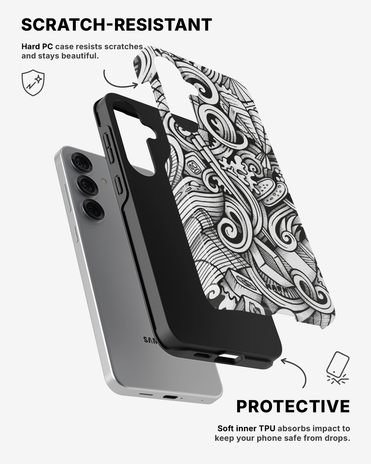 Samsung Galaxy S25 Tough Case – Japanese Pattern - View 2