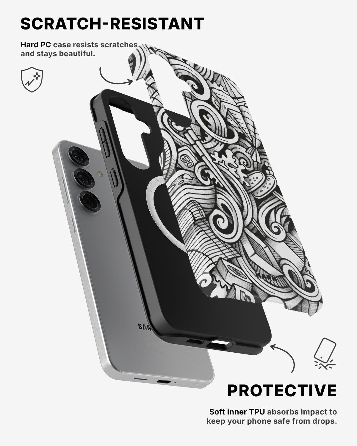 Samsung Galaxy S25 Tough Case – Japanese Pattern - View 2