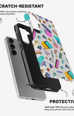 Samsung Galaxy S25 Tough Case – 80s Memphis - View 2