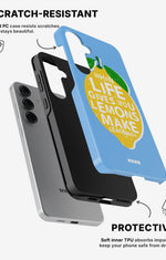 Samsung Galaxy S25 Tough Case – Lemon Quote - View 2