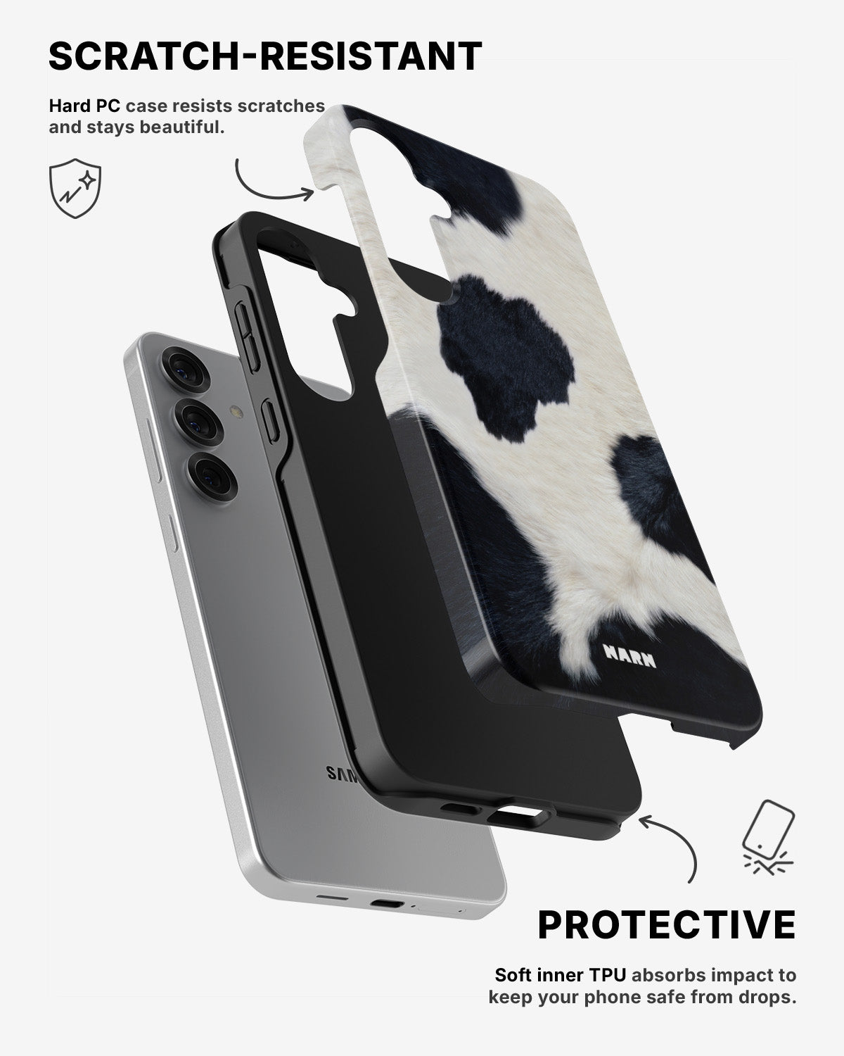 Samsung Galaxy S25 Tough Case – Cow Skin - View 2