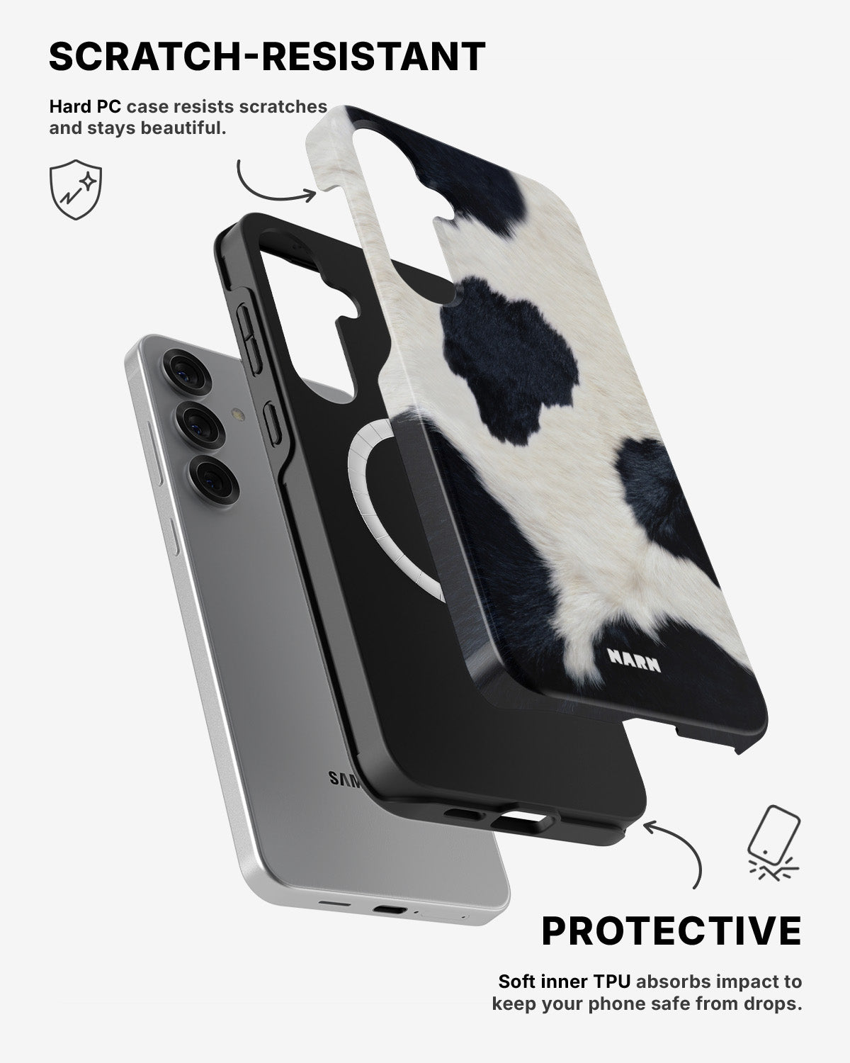 Samsung Galaxy S25 Tough Case – Cow Skin - View 2