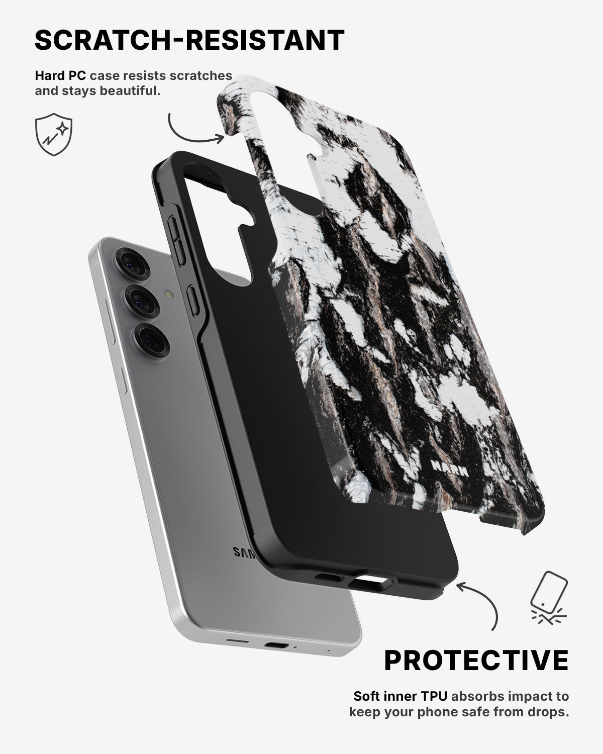 Samsung Galaxy S25 Tough Case – Birch - View 2