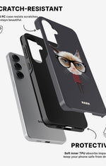 Samsung Galaxy S25 Tough Case – Hipster Cat - View 2
