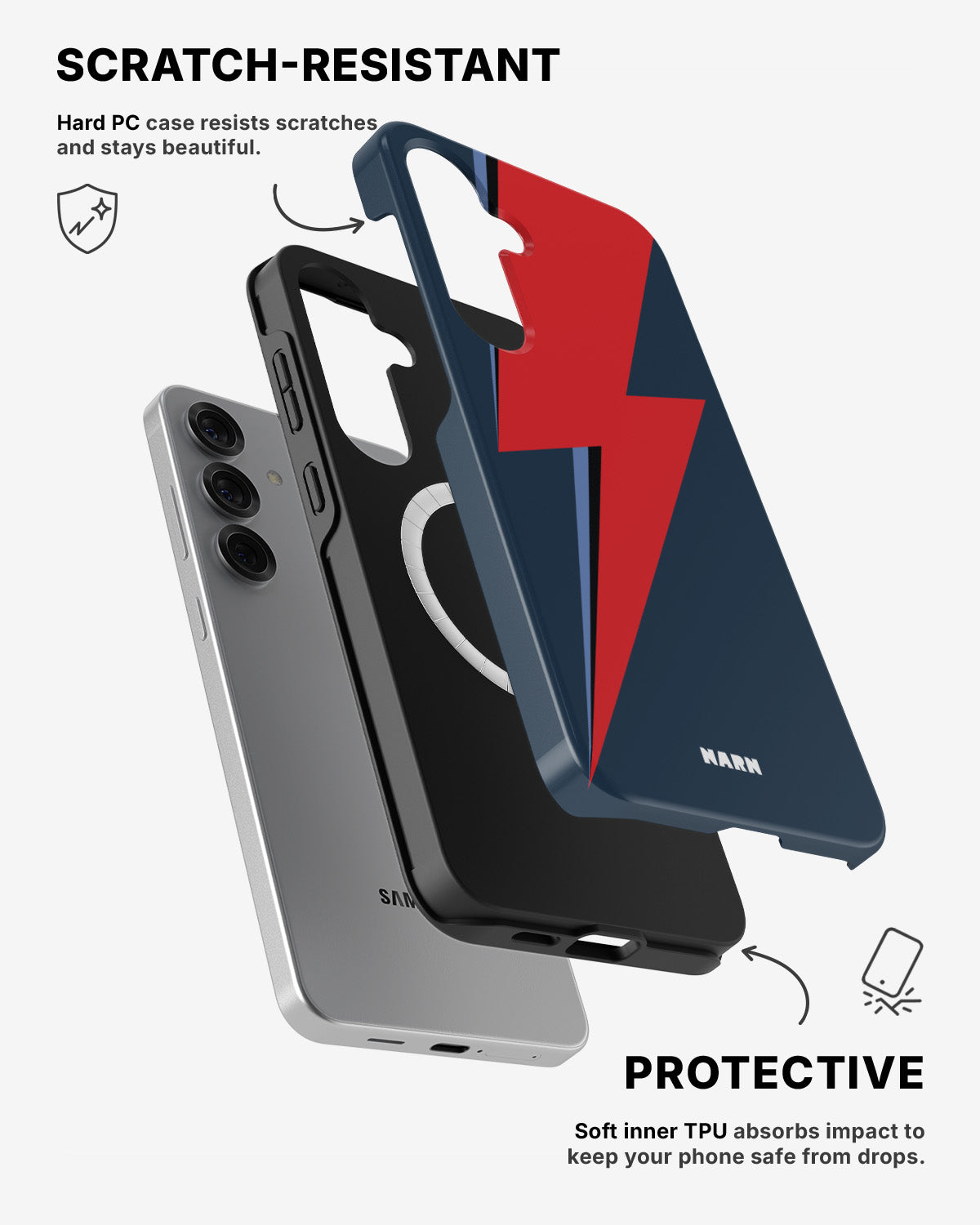 Samsung Galaxy S25 Tough Case – Blue Bowie - View 2