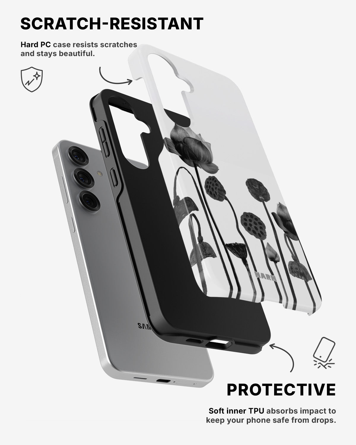 Samsung Galaxy S25 Tough Case – Lotus Blooms - View 2