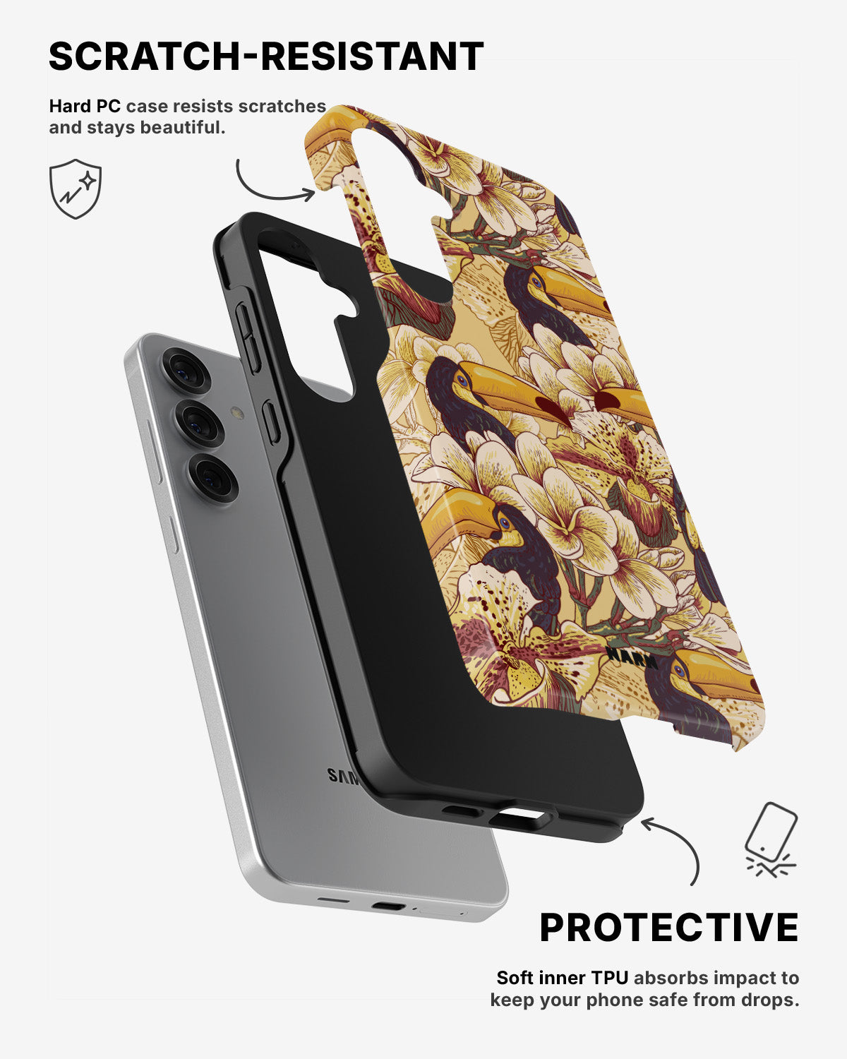 Samsung Galaxy S25 Tough Case – Toucans - View 2