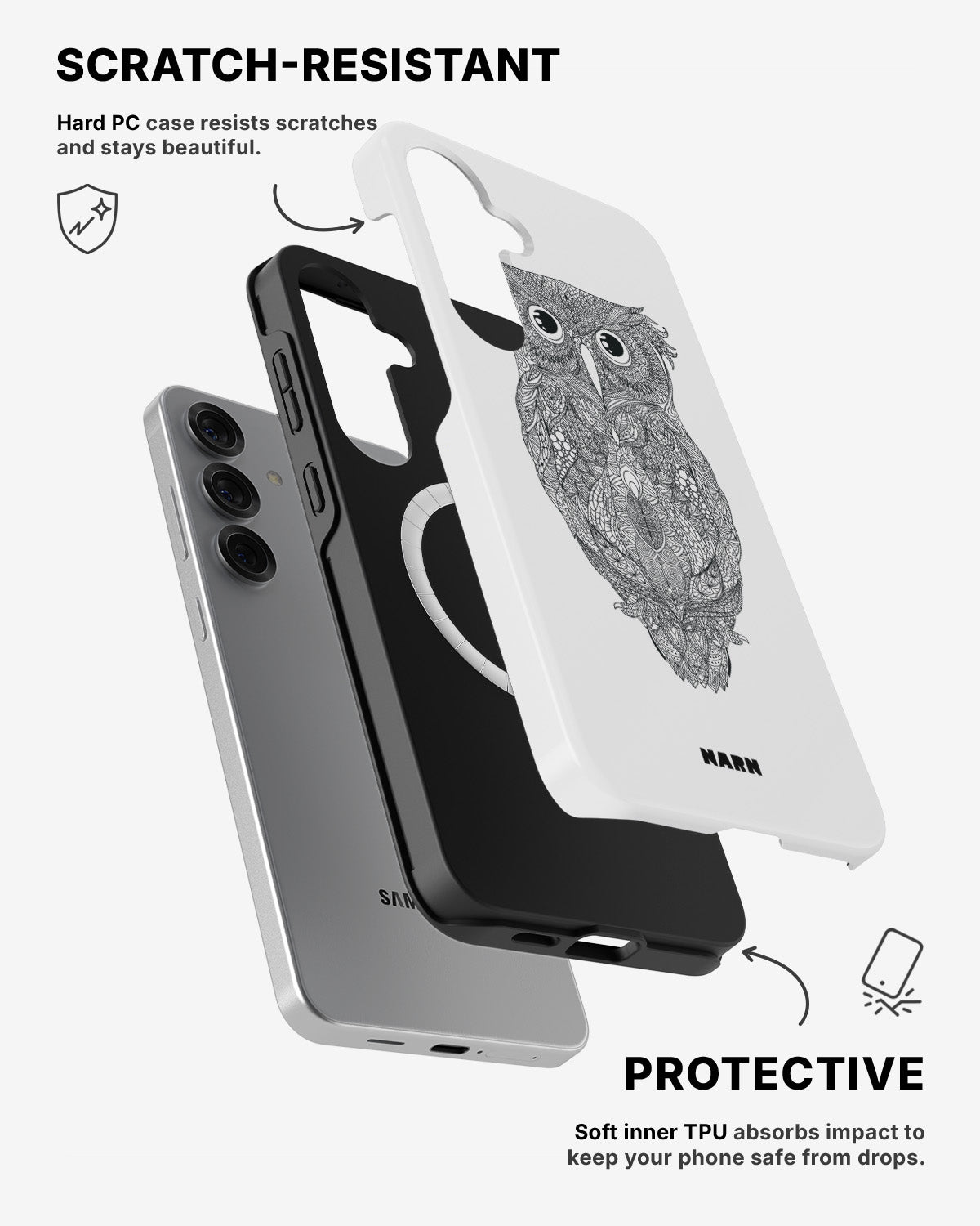 Samsung Galaxy S25 Tough Case – Owl - View 2