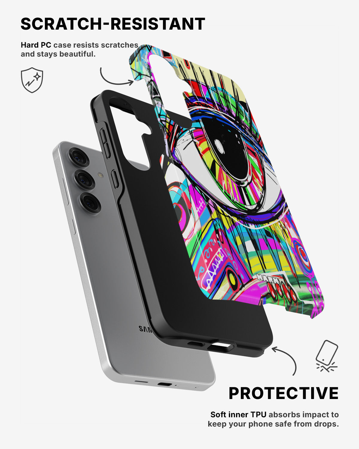 Samsung Galaxy S25 Tough Case – Abstract Eye - View 2
