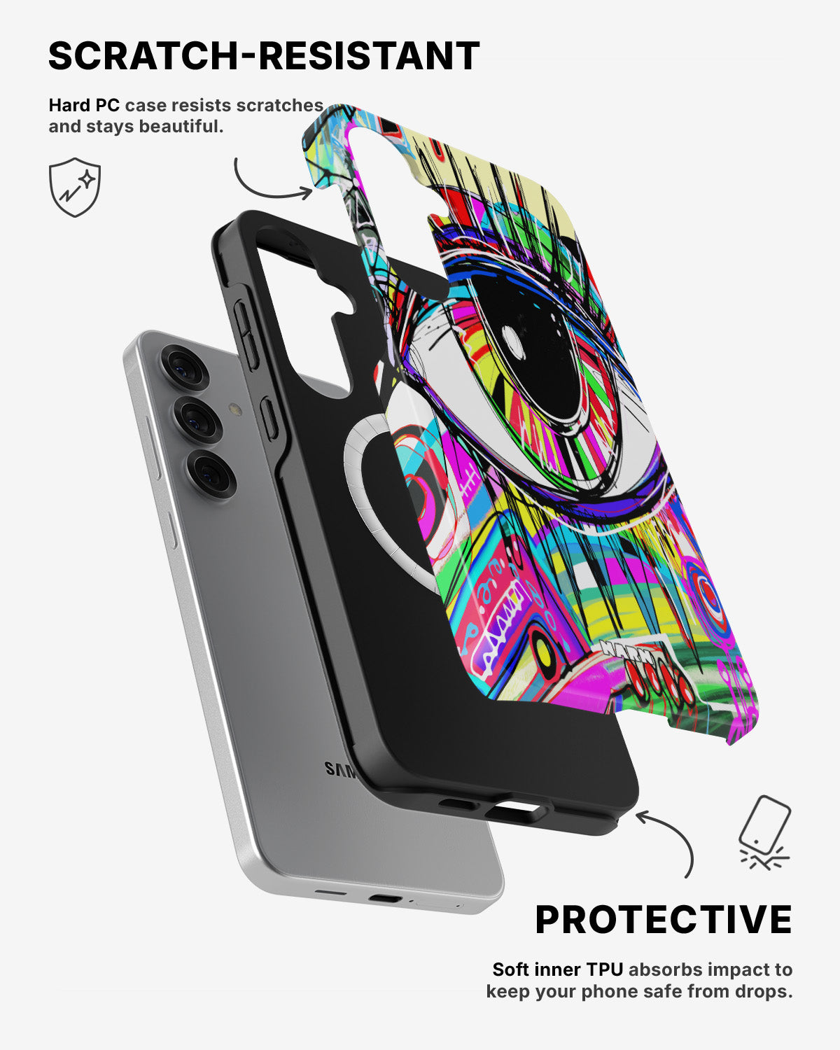 Samsung Galaxy S25 Tough Case – Abstract Eye - View 2