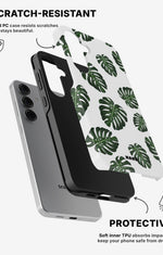 Samsung Galaxy S25 Tough Case – Monstera Pattern - View 2