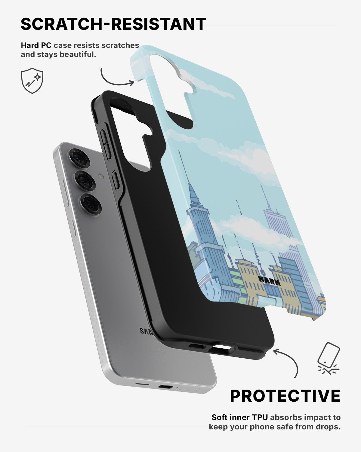Samsung Galaxy S25 Tough Case – Skyline - View 2
