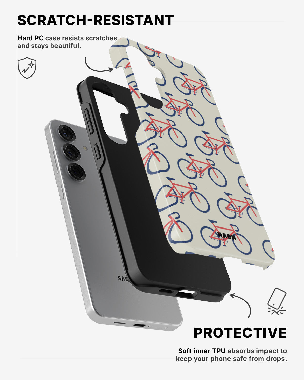 Samsung Galaxy S25 Tough Case – Vintage Bicycle - View 2
