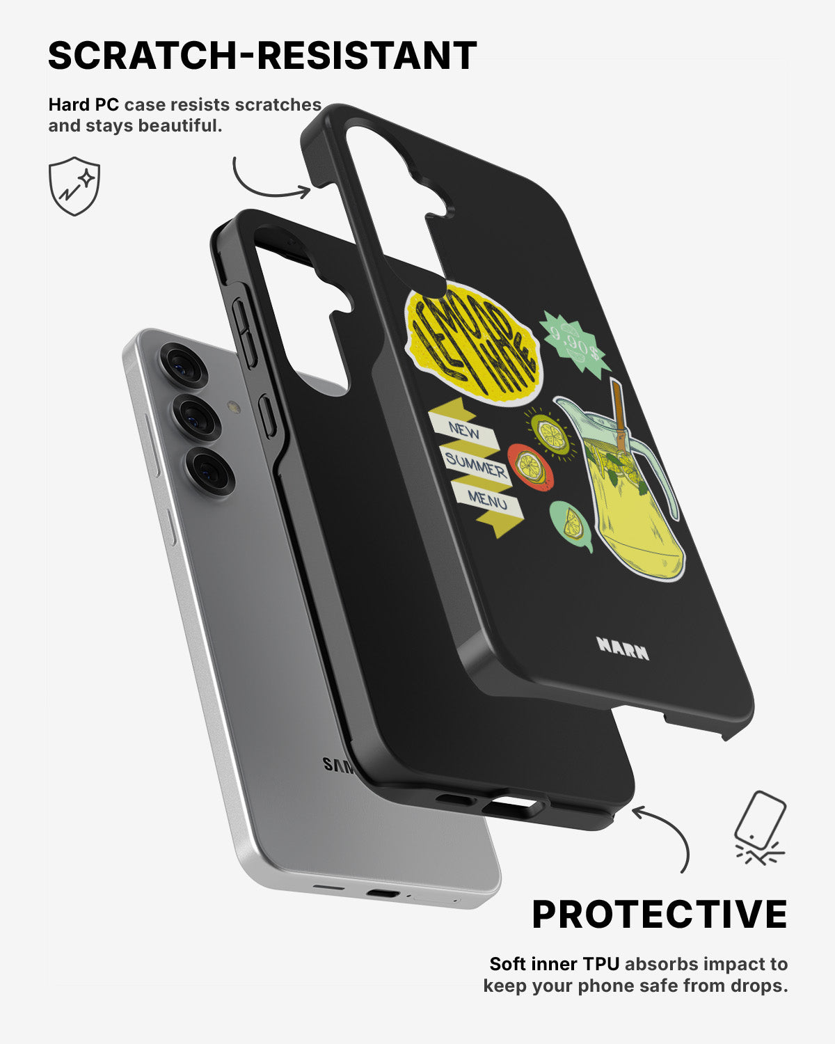 Samsung Galaxy S25 Tough Case – Lemon Summer - View 2