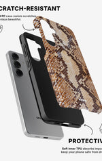 Samsung Galaxy S25 Tough Case – Brown Snakeskin - View 2