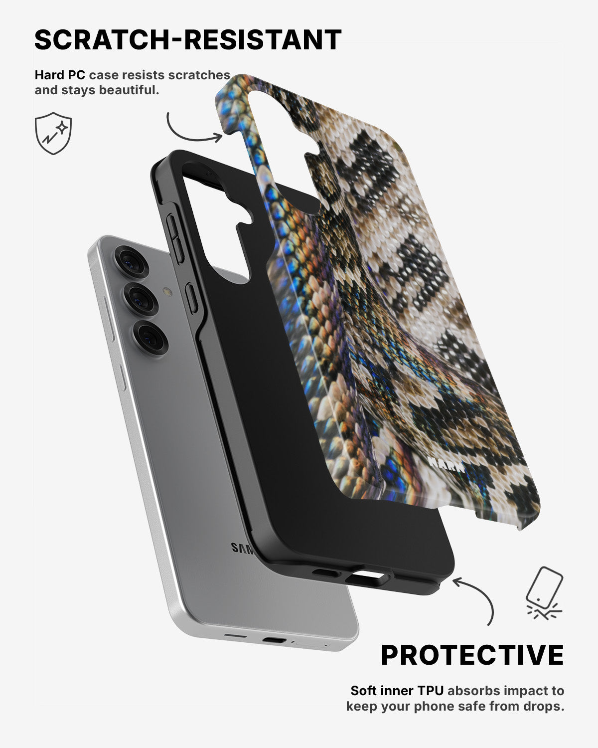 Samsung Galaxy S25 Tough Case – Shining Snakeskin - View 2