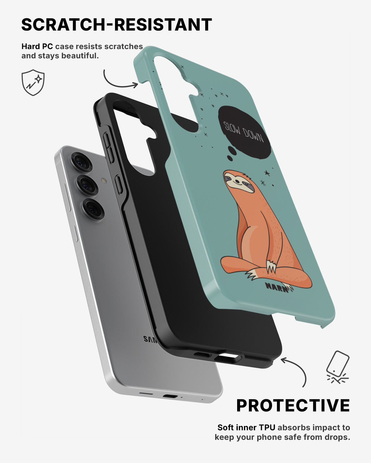 Samsung Galaxy S25 Tough Case – Slow Down Sloth - View 2