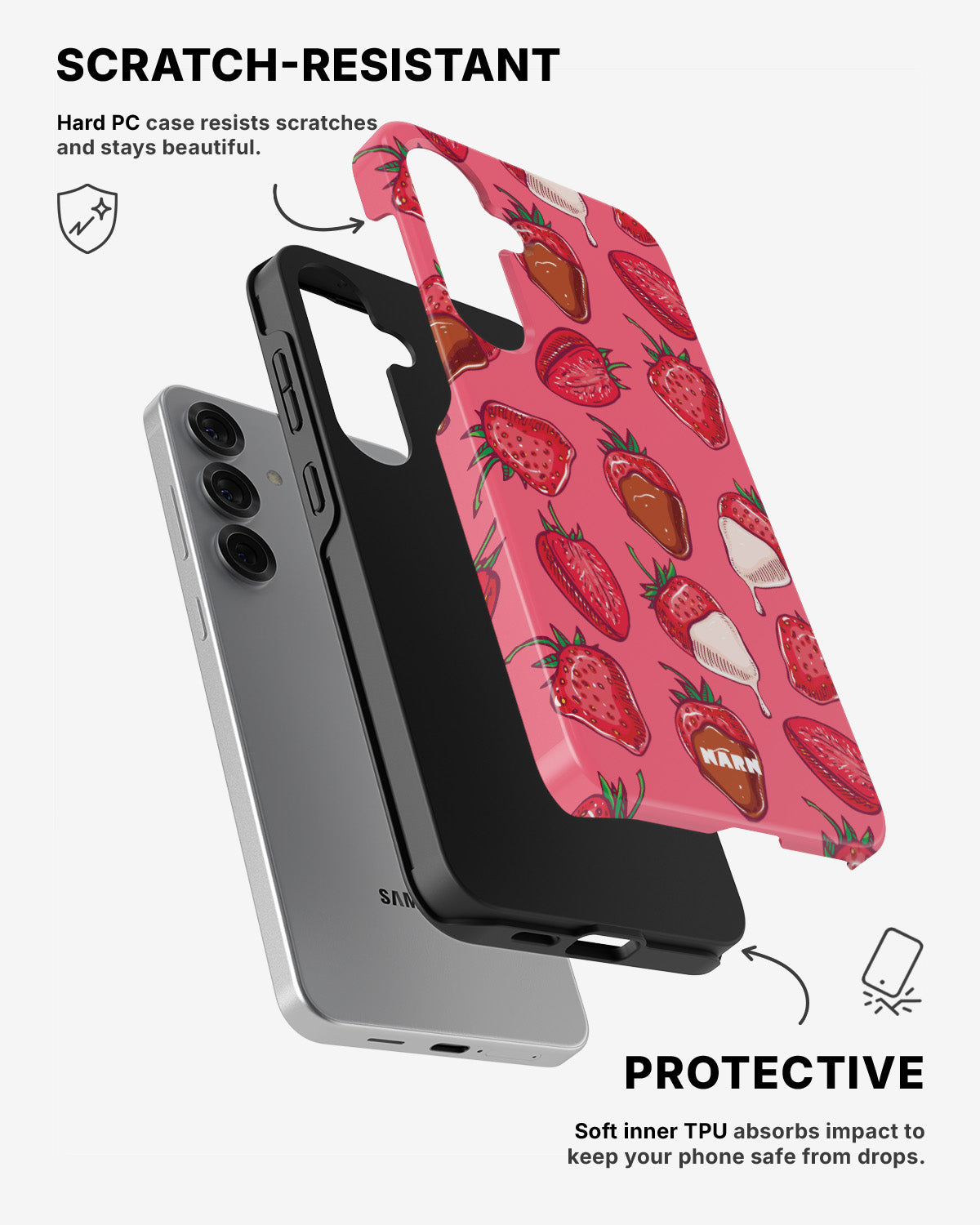 Samsung Galaxy S25 Tough Case – Strawberry Chocolate - View 2