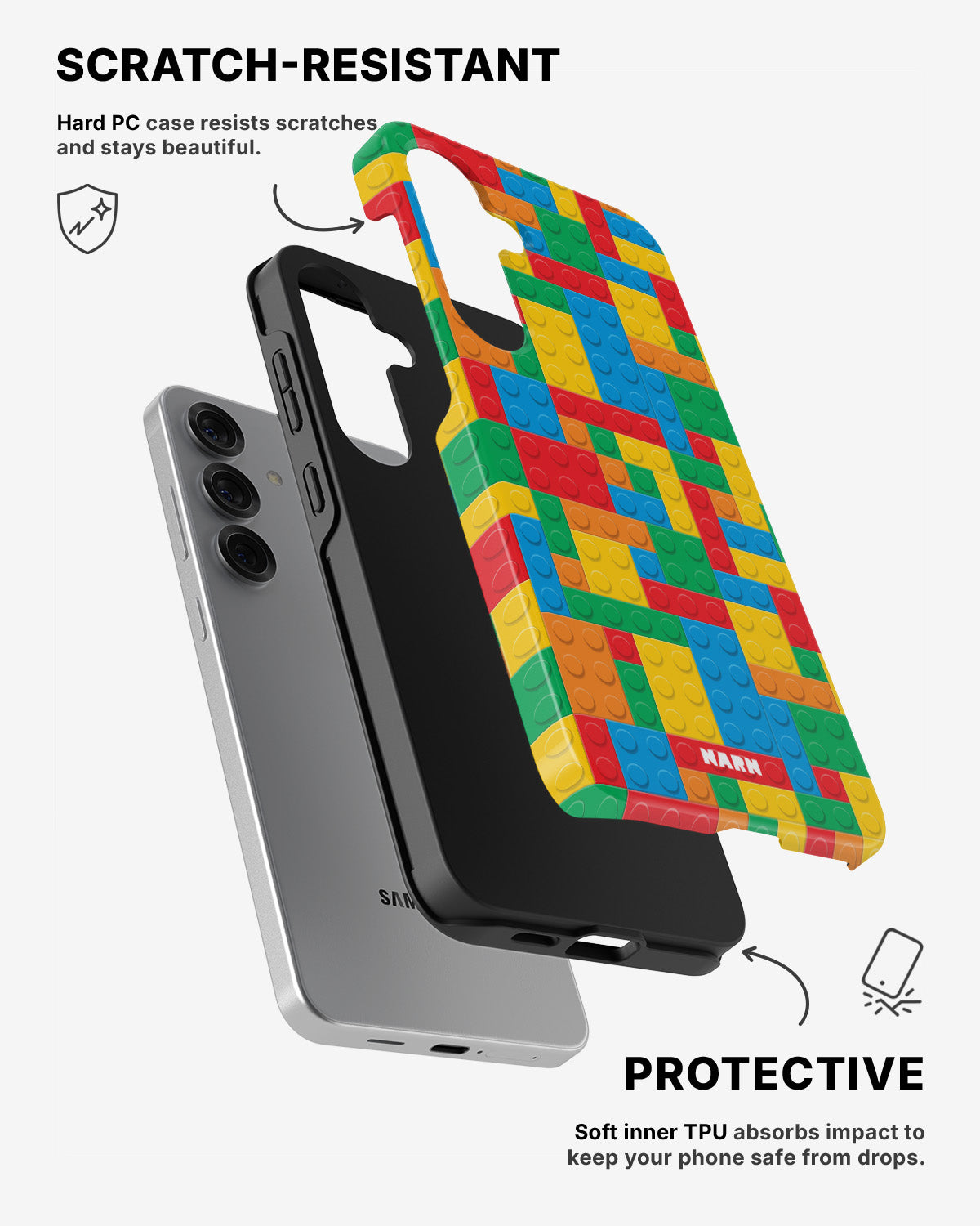 Samsung Galaxy S25 Tough Case – Building Bricks - View 2