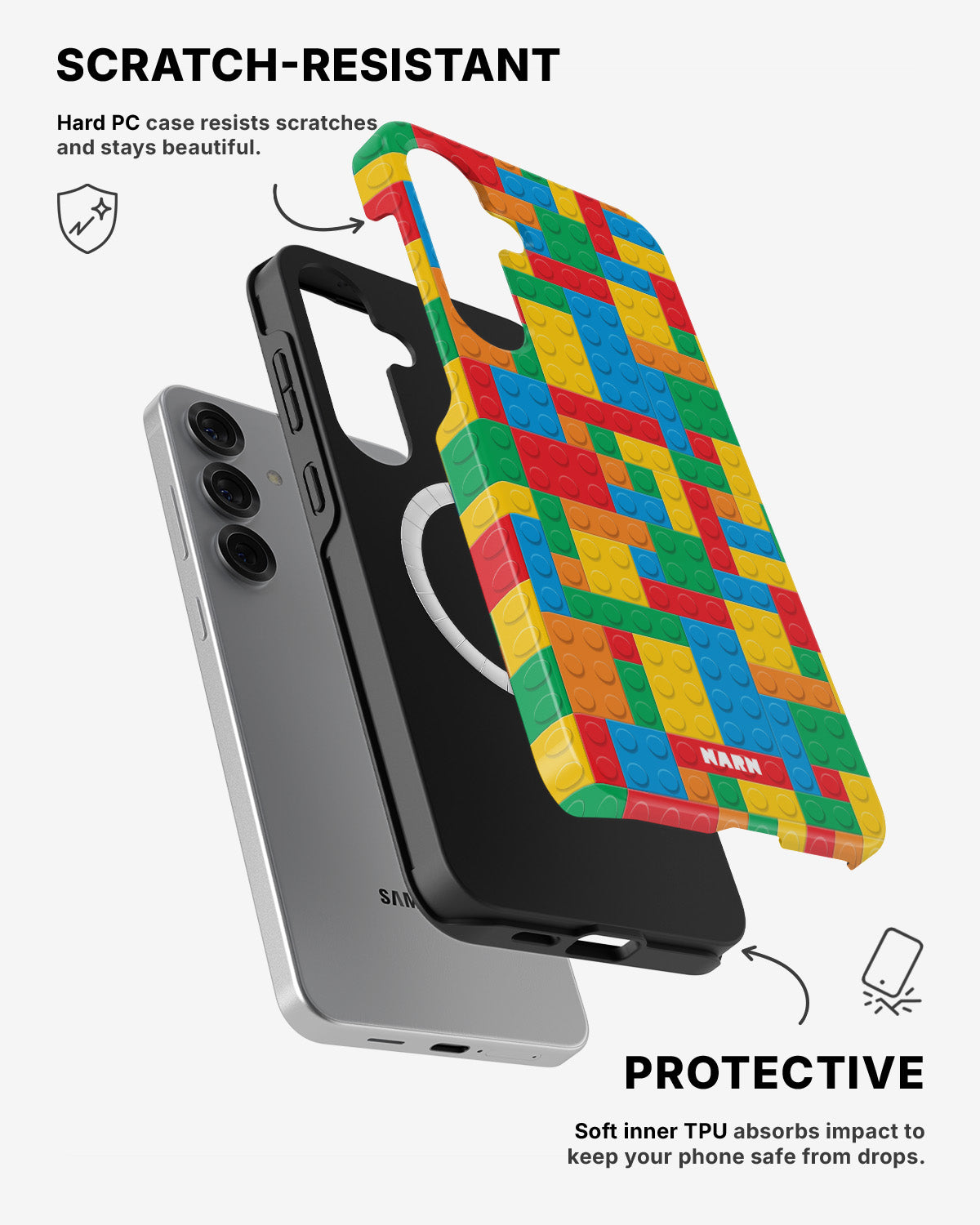 Samsung Galaxy S25 Tough Case – Building Bricks - View 2