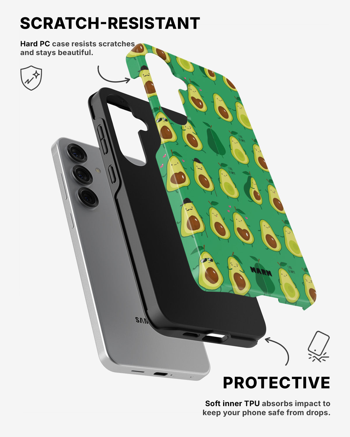 Samsung Galaxy S25 Tough Case – Avocado Mood - View 2