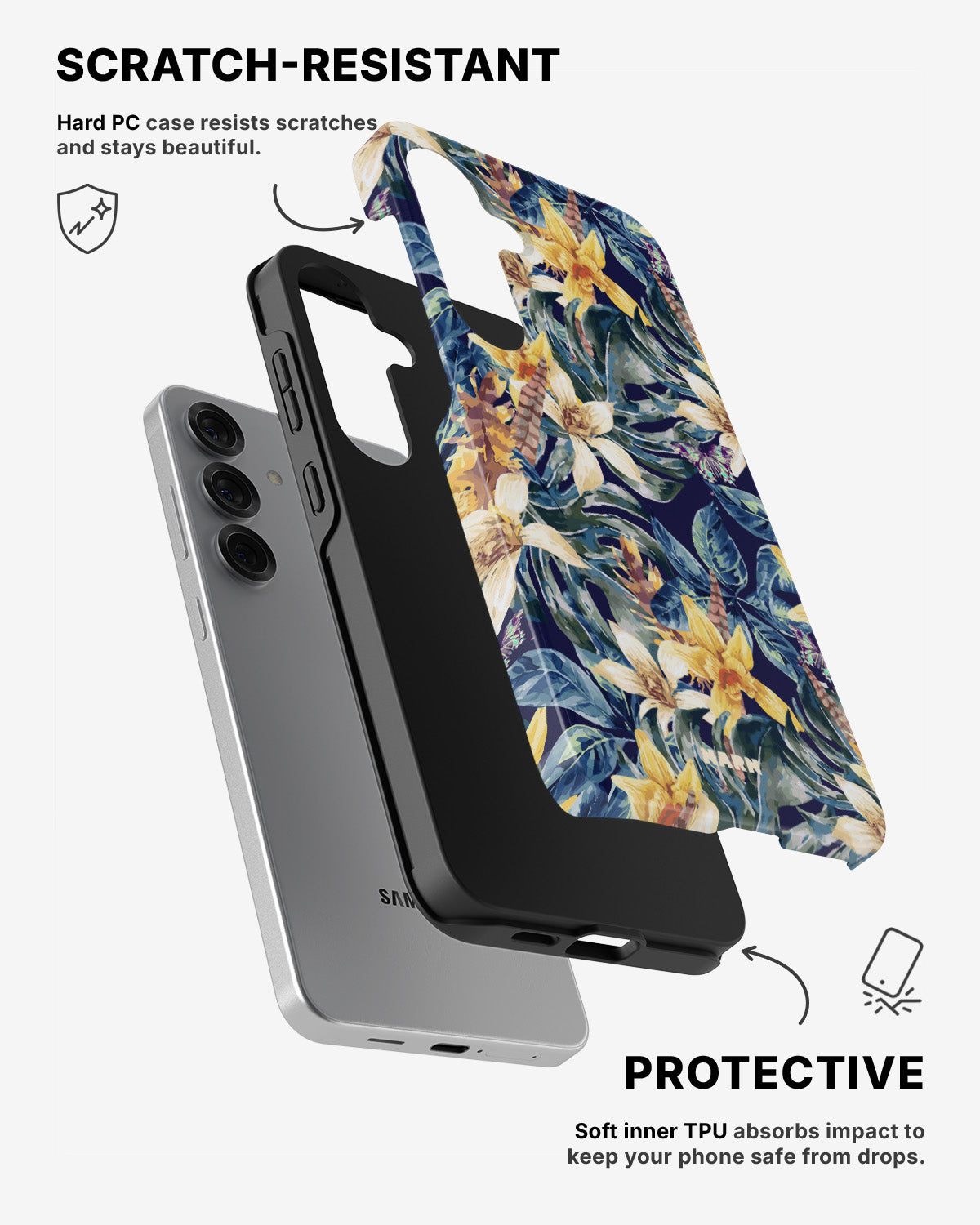 Samsung Galaxy S25 Tough Case – Lily - View 2