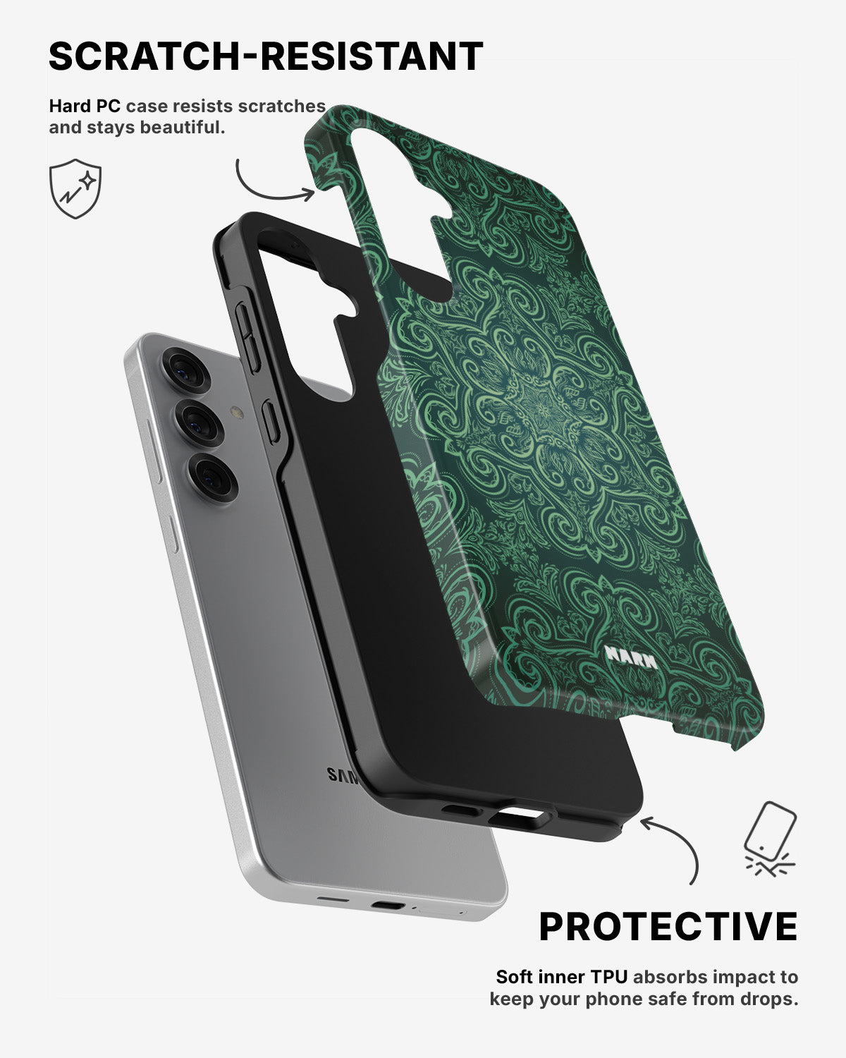 Samsung Galaxy S25 Tough Case – Retro Forest - View 2