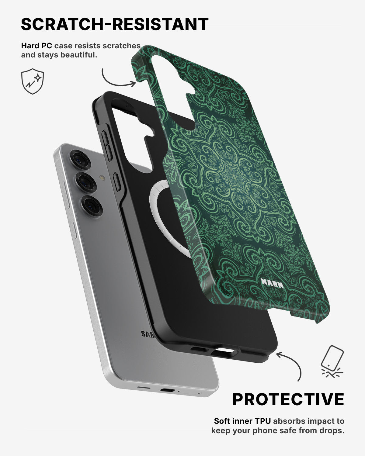 Samsung Galaxy S25 Tough Case – Retro Forest - View 2