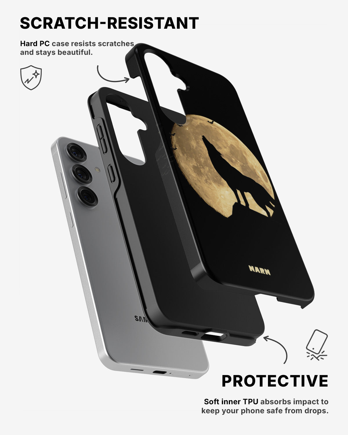 Samsung Galaxy S25 Tough Case – Wolf - View 2