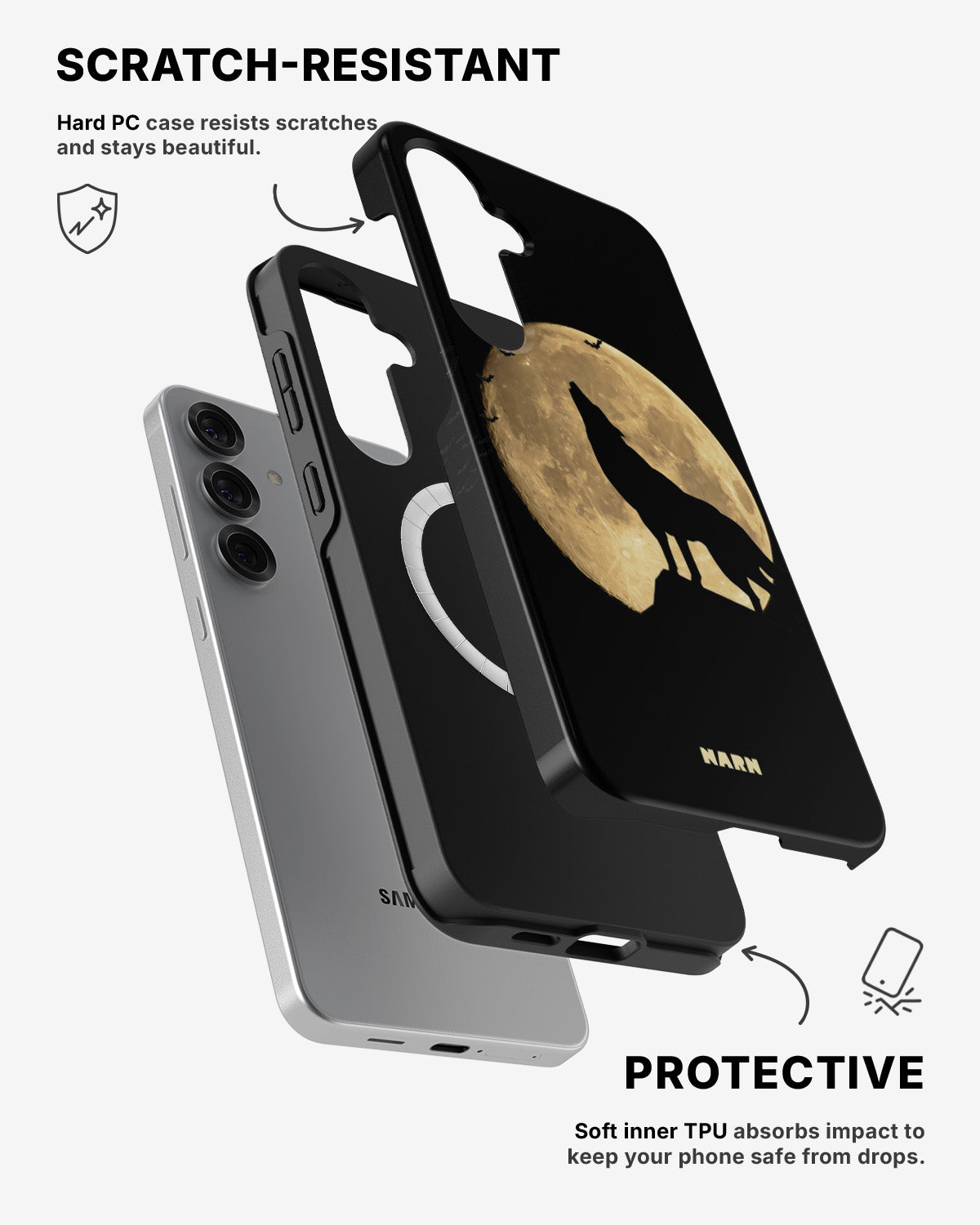 Samsung Galaxy S25 Tough Case – Wolf - View 2