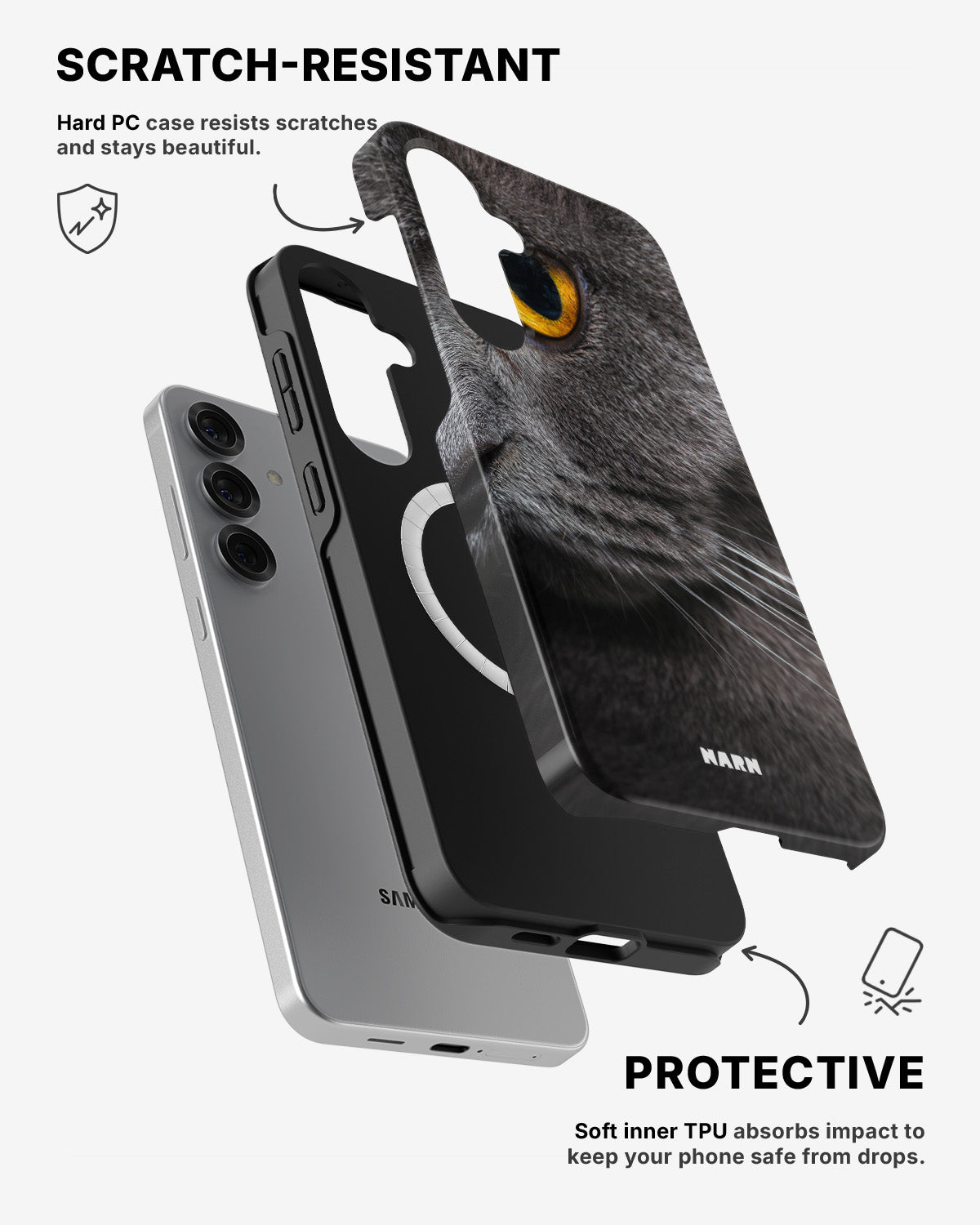 Samsung Galaxy S25 Tough Case – Cat's Eye - View 2
