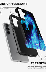 Samsung Galaxy S25 Tough Case – Blue Flames Dragon - View 2