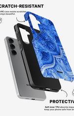 Samsung Galaxy S25 Tough Case – Blue Vintage - View 2